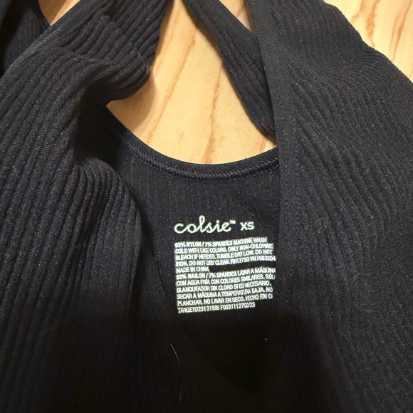 Colsie Black Ribbed Top - Picture 4 of 4